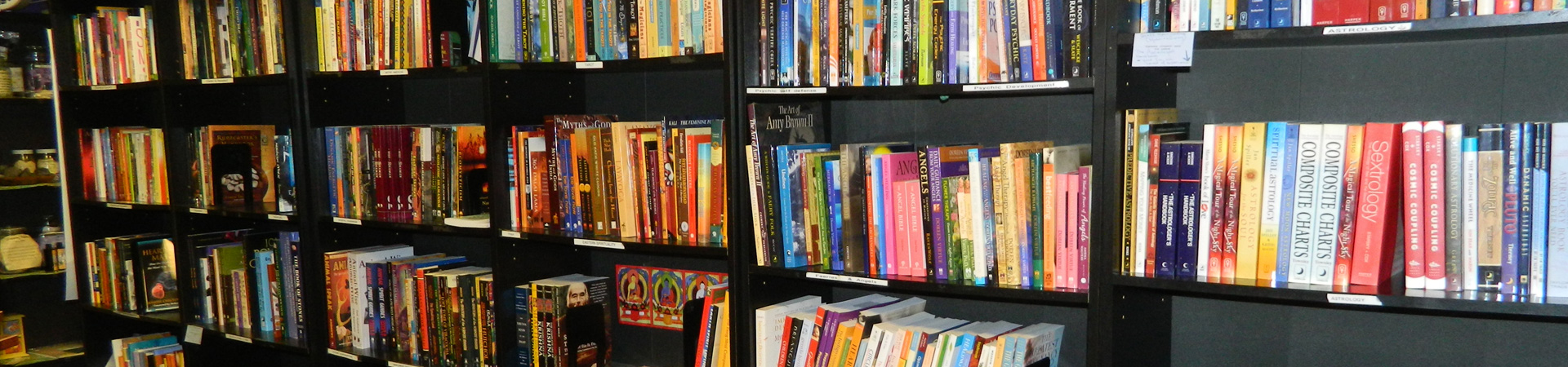 Large bookshelves filles with books